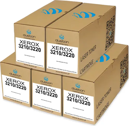 5x 3210/3220, 106R01487 Toner Druckertoner Patrone Schwarz kompatibel mit Xerox Workcentre 3210 3220