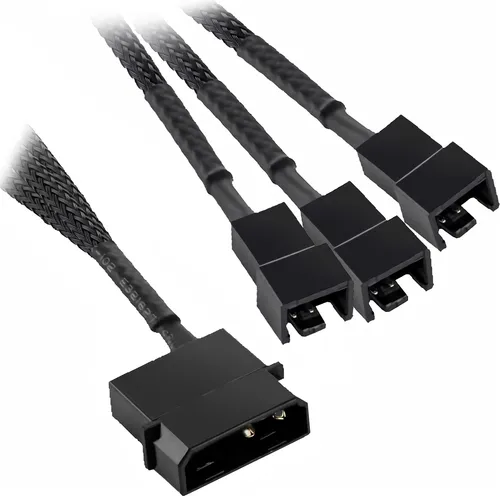 M34 4pin Molex Stecker auf 3x 3-Pin/4-Pin Adapterkabel f Computer PC Lüfter 27cm