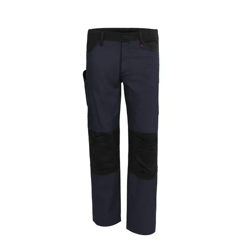 Bundhose X-Serie marine/schwarz Größe 106 - Komfortable und funktionale Arbeitskleidung - Arbeits- & Schutzkleidung mit Gummizug im Bund, vorgeformten Kniepolstertaschen und zahlreichen praktischen Taschen für optimale Funktionalität.