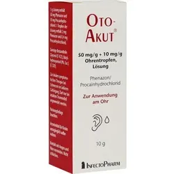 Otoakut 50 mg/g + 10 mg/g Ohrentropfen L 10 g