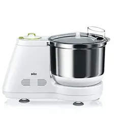 Braun KM3050 Küchenmaschine 900W - Küchenmaschine mit 900 Watt Leistung und 2 Liter Edelstahl-Rührschüssel. Ideal zum Rühren, Mixen und Kneten mit 15 Geschwindigkeitsstufen für perfekte Ergebnisse.