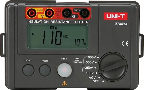 UT501A Isolationsmessgerät – Hochwertiger Isolationswiderstand Tester - Digitales Isolationsmessgerät mit bis zu 5 GΩ Messbereich für präzise elektrische Prüfungen. Ideal für Fachleute im Bereich Elektrotechnik.