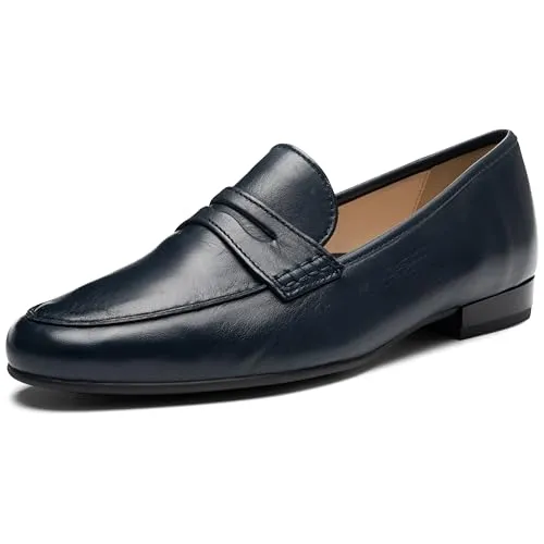 ARA Damen Kent Loafer - Blau, 40 EU - Slipper & Mokassins für Damen mit flexibler Laufsohle für weichen Gehkomfort, aus echtem Leder für stilvolle Eleganz und Langlebigkeit.