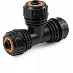 T-Stück Schlauchverbinder 1/2" Black Line - Praktisches T-Stück für Gartenschläuche, ideal zur einfachen Verbindung und Verzweigung von Schläuchen. Robuste Qualität für den Einsatz im Garten.