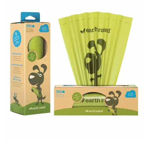 Earth Rated Hundekotbeutel ROLLO BOLSA mascota dispensador #sin perfume 300 uds