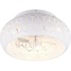 Reality Leuchten Deckenleuchte BIDAR mit Ventilator - Stylische Deckenleuchte mit Ventilatorfunktion, inkl. Fernbedienung und wechselbaren Leuchtmitteln für individuelle Lichtgestaltung. Ideal für jeden Innenraum!