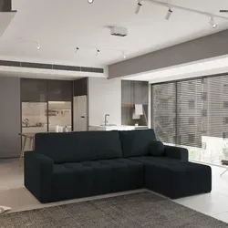 Masseno Ecksofa VOLIRA mit Schlaffunktion - Ecksofa mit Bettkasten, elegantes Design und praktischer Stauraum für Bettzeug, ideal für kleine Wohnungen oder Gästezimmer.
