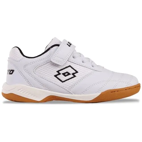 Lotto Hallenschuh - Sportlicher Sneaker mit nicht-färbender Sohle in Weiß 39 EU - Sneaker in Größe 39, sportlich und ideal für Hallensport. Mit nicht-färbender Sohle und verstellbarem Klettverschluss für optimalen Halt.