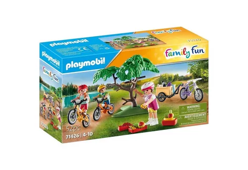 PLAYMOBIL Family Fun Mountainbike-Tour 71426 - Abenteuerliches Spielzeugset für Kinder ab 4 Jahren, fördert Kreativität und sicheres Spielen