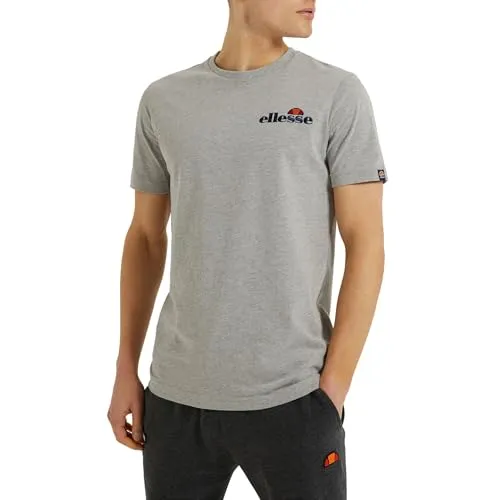 Ellesse Herren Voodoo T-Shirt, Kurzarm, Einfarbig, Regular Geschnitten, Grau, M EU