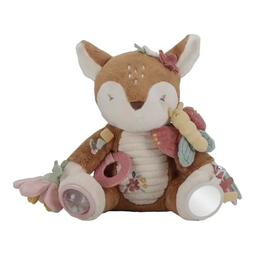 Little Dutch 9018 Activity Plüschtier REH - Fairy Garden (25 cm) - Kuscheliges Reh mit verschiedenen Aktivitäten, das die Sinne des Babys anregt. Ideal für die ersten Monate, aus 100% Polyester gefertigt und perfekt zum Spielen und Entdecken.