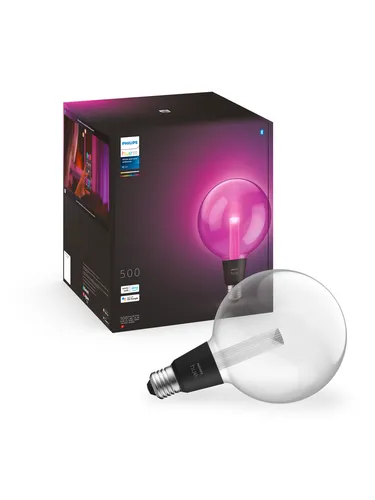 Hue Lightguide G125 E27 Globe Bulb - 1-Pack - LED-Lampe mit 16 Millionen Farben, dimmbar und steuerbar über Smart Devices, ideal für stimmungsvolle Beleuchtung und bis zu 25.000 Stunden Lebensdauer.