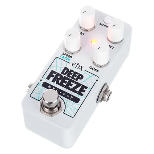 Electro Harmonix Pico Deep Freeze - Effektpedal für E-Gitarre mit einzigartigem Sustain- und Layering-Effekt; bietet anpassbare Attack/Decay-Zeiten und 3 Modi für kreative Klanggestaltung.
