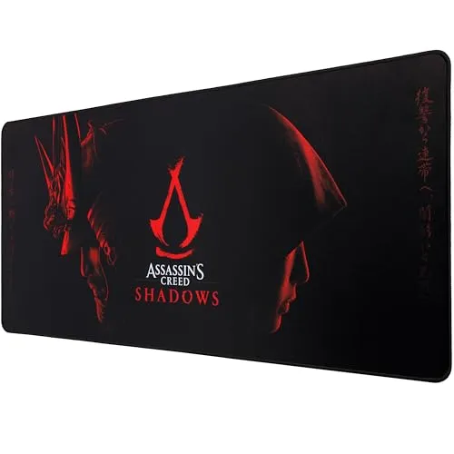 SUBSONIC XXL-Mauspad – Schreibunterlage, Schreibtischunterlage Assassin's Creed 90x40 cm – Glatte, Sensoroptimierte Oberfläche, rutschfeste Unterseite, Vernäht Kanten