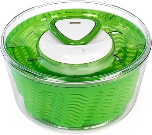 Zyliss Salatschleuder E940011 Easy Spin 3,4 Liter - Salatzubehör mit patentierter AquaVent-Technologie für schnelles Waschen und Trocknen von 2-3 Portionen Salat. Spülmaschinenfest und mit praktischer Stopp-Taste für lockeren Salat.