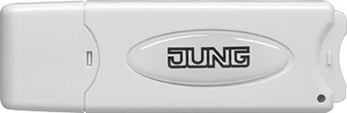 Jung USB2130RF KNX Funk-USB Stick - PC-Schnittstelle für KNX-RF-Geräte, ermöglicht einfache Adressierung, Programmierung und Diagnose – ideal für Smart Home Anwendungen.