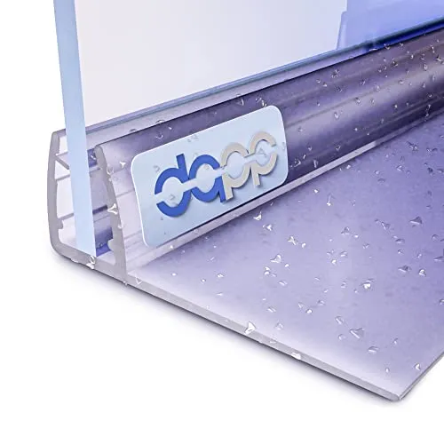 DQ-PP Duschdichtung 90cm – für 3,5mm - 5mm Glastür Stärke – UK01 – Wasserablaufprofil Wasserabweisprofil – Duschabdichtung Duschwand – Ersatzteile für Duschkabine – Transparent