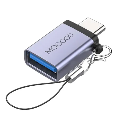 MOGOOD Adapter USB C auf USB 3.0, Typ C Stecker auf USB 3.0 Buchse Adapter, Thunderbolt 4/3 OTG Adapter für MacBook Pro Air, Chromebook, Pixelbook, Microsoft Surface, Samsung Galaxy und mehr