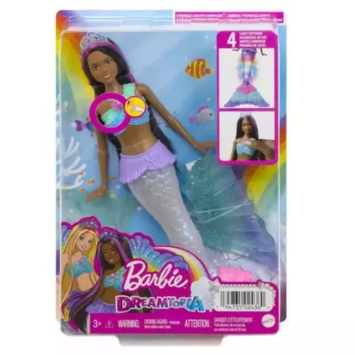 Barbie Dreamtopia Meerjungfrau mit Licht- und Soundeffekten - Puppen – Magische Barbie Meerjungfrau mit 4 leuchtenden Lichtershows für noch mehr Badespaß! Ideal für kreative Kinder ab 3 Jahren.