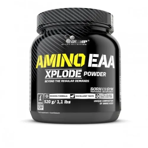 Olimp Amino EAA Xplode Powder, 520 g Dose, Orange - Protein Shakes & Muskelaufbau, enthält essentielle Aminosäuren für optimale Muskelregeneration und Leistungssteigerung.
