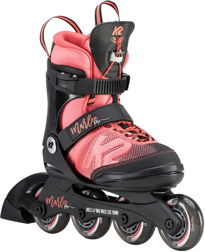 K2 MARLEE PRO Kinder Inline Skate 29-34 - Verstellbar - Der K2 Marlee Pro Inline Skate für Kinder (Gr. 29-34) bietet perfekten Halt, ein einfaches Schnellschnürsystem und wächst mit. Ideal für den Einstieg ins Inlineskating mit 72mm Rollen für sicheren Fahrspaß.
