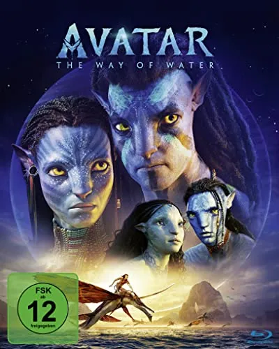 Avatar: The Way of Water (Blu-Ray) - Erleben Sie die faszinierende Fortsetzung der Avatar-Saga in brillanter Bild- und Tonqualität. Ideal für Filmabende mit Freunden und Familie.