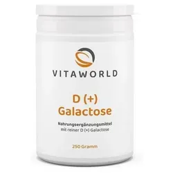 Vita World D(+) Galactose Pulver 250g | gluten- und laktosefrei - Vielseitiges D-Galactose Pulver zur Unterstützung der Energieversorgung. Ideal für Menschen mit Laktoseunverträglichkeit. Hohe Reinheit von 99,5 % und ohne Zusatzstoffe.