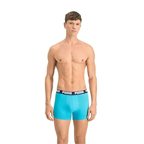 PUMA Herren Mens Everyday Basic Boxers Unterwäsche, Aqua / Blue, XXL EU