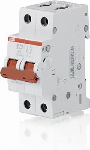 ABB Lasttrennschalter Grau 2polig 25A - Sonstige Elektroinstallationsartikel mit Trennereigenschaften nach DIN EN 60947-3, ideal für vielseitige Einsatzmöglichkeiten und hohe Kurzschlussfestigkeit von 25 kA.
