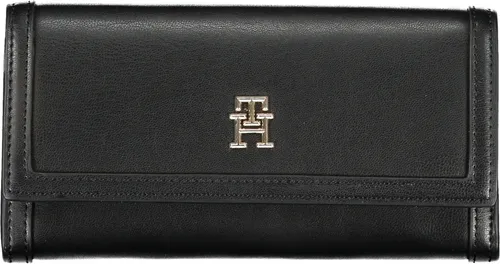Tommy Hilfiger Damen TH City COMPACT L Flap Wallet AW0AW15747 Geldbörsen, Schwarz (Black)