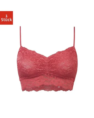 SNOCKS Bustier Spitzen-BH Damen – Soft und ohne Bügel - Spitzen-BH für Damen in Mauve, ideal für druckfreien Komfort und Freizeit. Verstellbare Größenstufen sorgen für eine perfekte Passform.