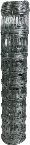 Wildzaun Forstzaun Weidezaun 100x50m - Hochwertiger Knotengeflecht Drahtzaun - Gartenzäune für Wildschutz, 100cm hoch, verzinkt für Langlebigkeit und einfaches Handling, ideal für landwirtschaftliche Flächen und Wildgehege.