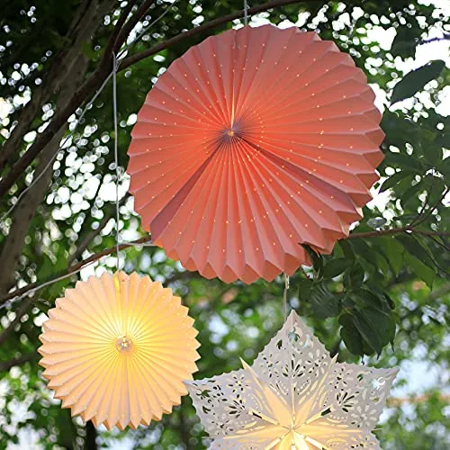Lampion LED Laterne pink 40 cm - Wetterfest für Garten & Party - Wetterfester pinker Lampion mit warmweißem LED-Leuchtmittel, ideal für stimmungsvolle Dekoration drinnen und draußen, perfekt für Partys, Garten und Balkon.