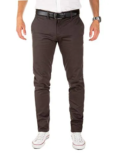 Yazubi Herren Chino Hose Dustin - Grau (Iron Gate 193910), W33/L36 mit Gürtel - Die Yazubi Chino Hose Dustin verbindet Stil und Komfort. Ideal für Büro und Freizeit, bietet sie eine moderne Slim Fit Passform und einen praktischen 5-Pocket-Style. Inklusive passendem Gürtel für einen eleganten Look.