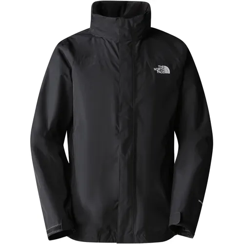 Regenjacke THE NORTH FACE "SANGRO" Herren, Gr. S, schwarz - Funktionsjacke für Sportler, wasserdicht und winddicht, ideal für Wanderungen und Outdoor-Aktivitäten, mit verstellbarem Klettverschluss und sicherem Reißverschluss für Wertsachen.