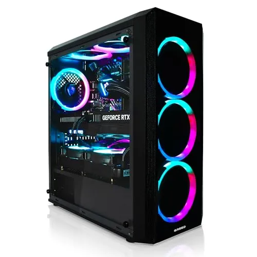 Greed® MK2 Pro Gaming PC - Intel i7 12700F, NVIDIA RTX 5070, 4K - Hochwertiger Gaming PC mit Intel i7 und NVIDIA RTX 5070 für herausragende Grafik. Ideal für Gaming-Enthusiasten, die Leistung und Design schätzen. Mit schneller 1TB SSD und RGB-Beleuchtung für das perfekte Setup.