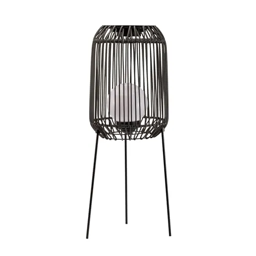 Pauleen LED Solar Stehleuchte Sunshine Coziness Schwarz/Grau - Solarleuchte mit 0,3W und 23lm, ideal für gemütliche Abende im Garten, wetterfest nach IP44.