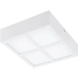 EGLO COLEGIO Deckenleuchte 4x4,5W Weiß - Moderne Aufbauleuchte aus weißem Stahl und Kunststoff, ausgestattet mit vier warmweißen LED-Leuchtmitteln. Ideal für eine gleichmäßige Ausleuchtung Ihrer Räume.