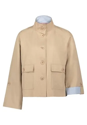 Cartoon Damen Casual-Jacke mit aufgesetzten Taschen Beige, 38 - Funktionsjacke in A-Linie mit Raglanärmeln, ideal für lässige Outfits und bequem durch das hochwertige Material.