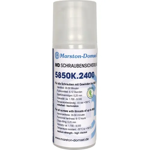 Schraubensicherung MD-5850K.2400 50g - Hochviskose Schraubensicherung im praktischen Pumpdosierer. Ideal für mittelfeste Verbindungen bis M36 und Temperaturen von -55 bis +150 °C. Perfekt für den professionellen Einsatz.
