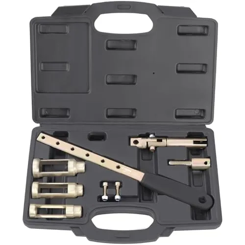 TECPO Ventilfederspanner-Satz - Ventilfederkompressoren, ideal für 8V, 12V und 16V Motoren, ermöglicht den Wechsel von Ventilschaftdichtungen ohne Zylinderkopf-Demontage – spart Zeit und Aufwand!