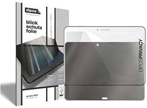 dipos I 2-Wege Blickschutzfolie kompatibel mit Samsung Galaxy Tab 4 10.1 (Im Hochformat) 2 Stück I Sichtschutz-Folie Display-Schutzfolie Privacy-Screen - Schützt gegen seitliche Blicke