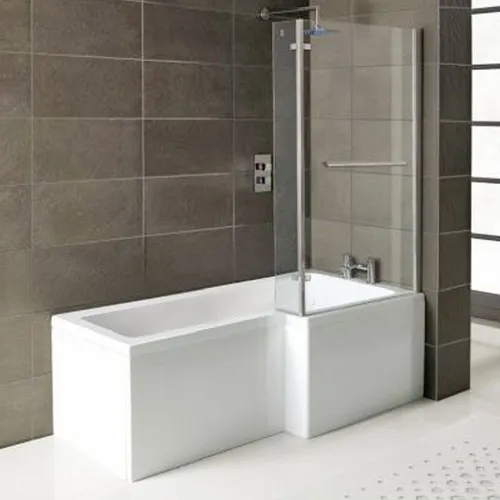Raumspar Badewanne Syna mit Duschzone 150x85/70cm - Komplett-Set - Sanitäranlagen & Zubehör, platzsparende Raumsparwanne mit Duschzone für optimale Nutzung in kleinen Bädern, aus hochwertigem Acryl/ABS.