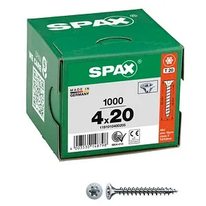 SPAX Universalschrauben T20 Senkkopf WIROX 1191010400205 4 mm x 20 mm, 1.000 St.