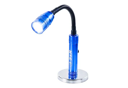 S&R LED Taschenlampe Magnetische LED Lampe, flexible Taschenlampe mit Magnet Sockel (1-St., S&R Magnetische LED Lampe + 4 x LR44 Batterien sind bereits enthalten), für Werkstatt, Montage, Reparaturen, Camping, Outdoor, zum Lesen