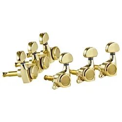 Ortega OTMLOCK33-GO Gitarrenmechaniken 3/3 Gold - Hochwertige Locking-Stimmmechaniken für Gitarre, sorgen für optimale Stimmstabilität und erleichtern das Saitenwechseln, ideal für professionelle Musiker.