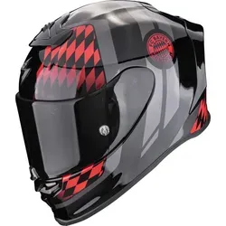 Scorpion Exo-R1 Evo Air FC BAYERN München Gr. M 57/58 - Motorradhelm mit aufblasbarem Wangenpolstersystem für individuelle Passform und Not-Entriegelung, inklusive Pinlock Max-Vision und getöntem sowie klarem Visier.