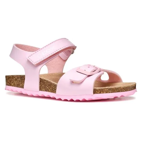 Geox J Adriel Girl C Sandal – Leichte Pinke Sandalen für Mädchen - Atmungsaktive Sandalen mit Klettverschluss, perfekt für den Sommer und bequem für jeden Tag.