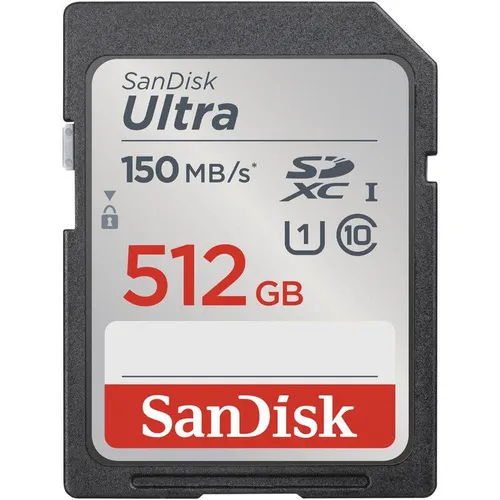SanDisk Ultra SDXC UHS-I Speicherkarte 512 GB - Ideal für Kompaktkameras, bis 150 MB/s Übertragungsgeschwindigkeit, wasserdicht und 10 Jahre Garantie