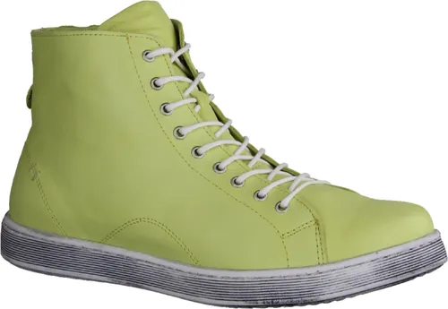 Andrea Conti 0341500169 Hightop Sneaker - Sneaker in New Lemon (Gelb) aus hochwertigem Leder, mit seitlichem Reißverschluss für einfaches An- und Ausziehen und herausnehmbarem, gepolstertem Fußbett für hohen Tragekomfort.